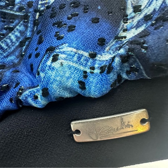 NWT Junior Jean Paul Gaultier Blue Metallic Embellished Top 6A - Picture 11 of 13